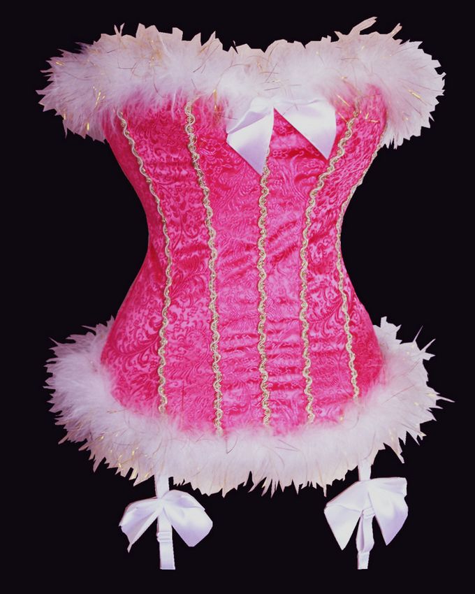Christmas pink corset